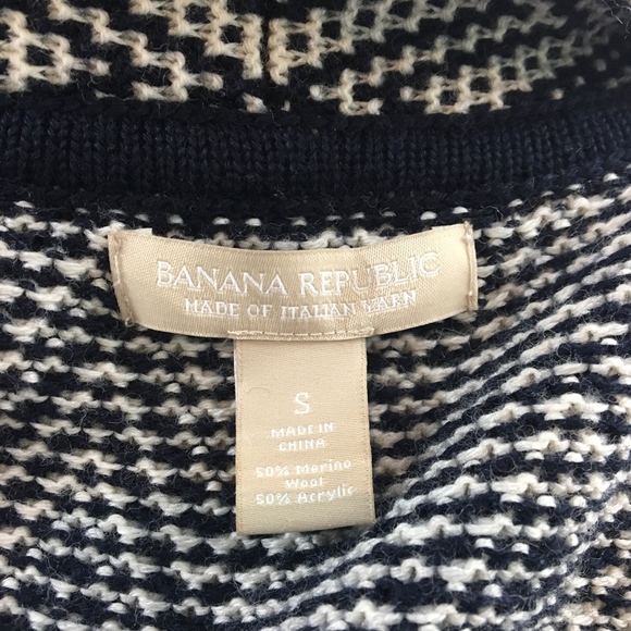 Merino Wool Blend Black and Cream Open Cardigan - Picture 6 of 7